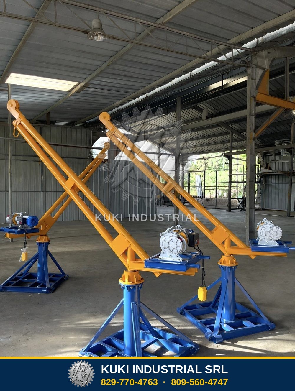 Winche tipo pluma fabricado por Kuki Industrial